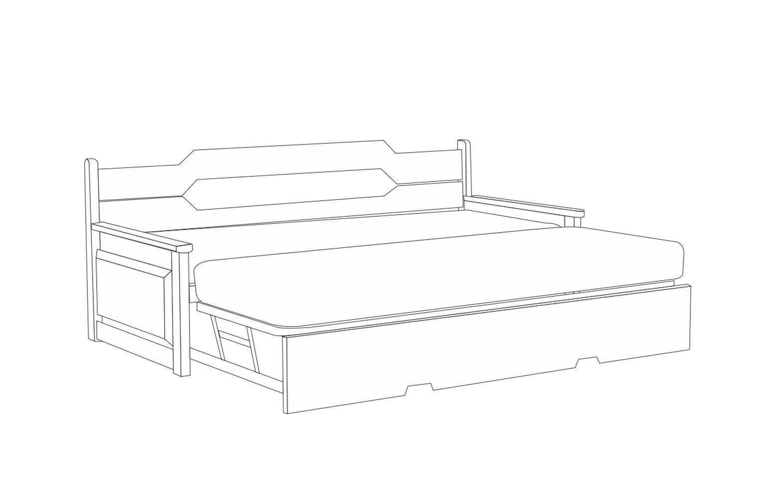 Картинка товара кровать Dreamline Тахта Неаполь (ясень)