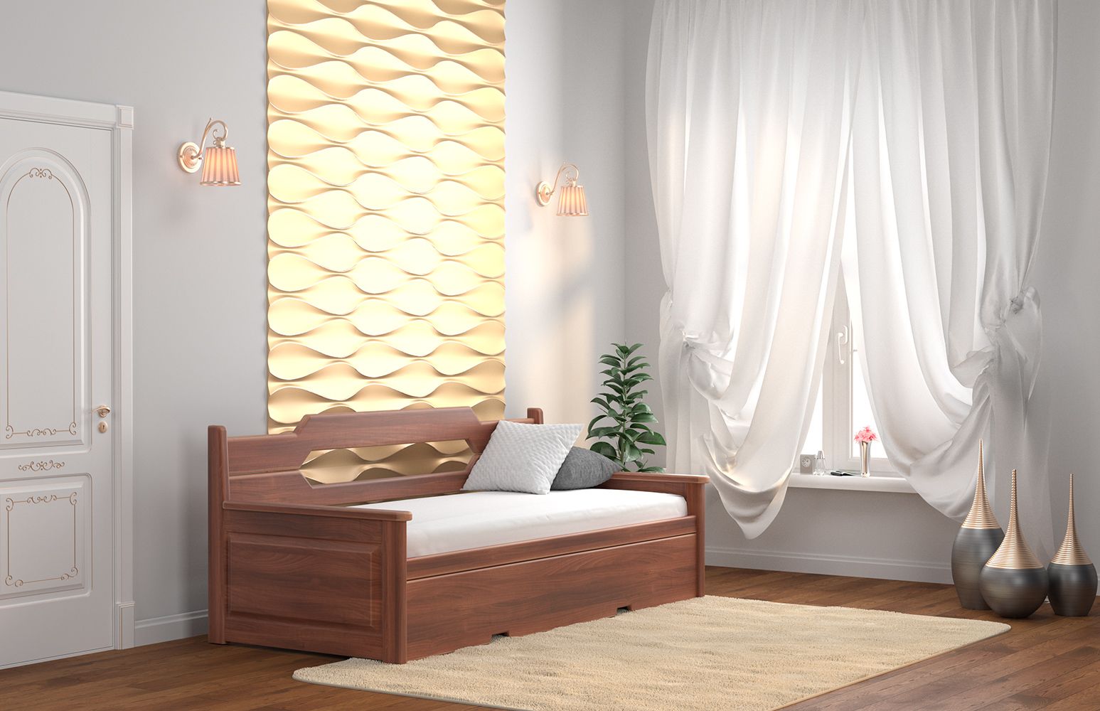 Кровать Dreamline Тахта Неаполь (ясень) представлен на изображении